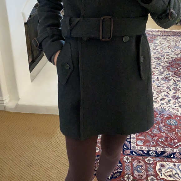 Gorgeous deep grey double breasted JCrew coat excellent used condition - Picture 6 of 9